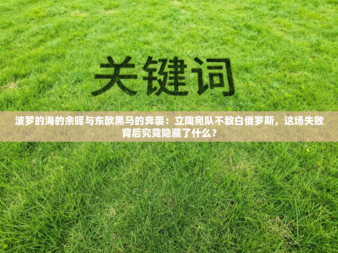波罗的海的余晖与东欧黑马的奔袭:立陶宛队不敌白俄罗斯,这场失败背后究竟隐藏了什么? 第1张